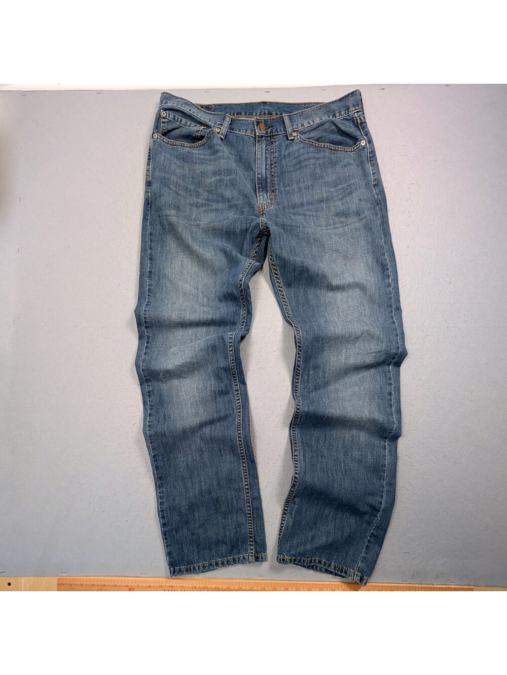 Levi's 505 Jeans Mens 36x34 Regular Straight 100% Cotton Light Wash